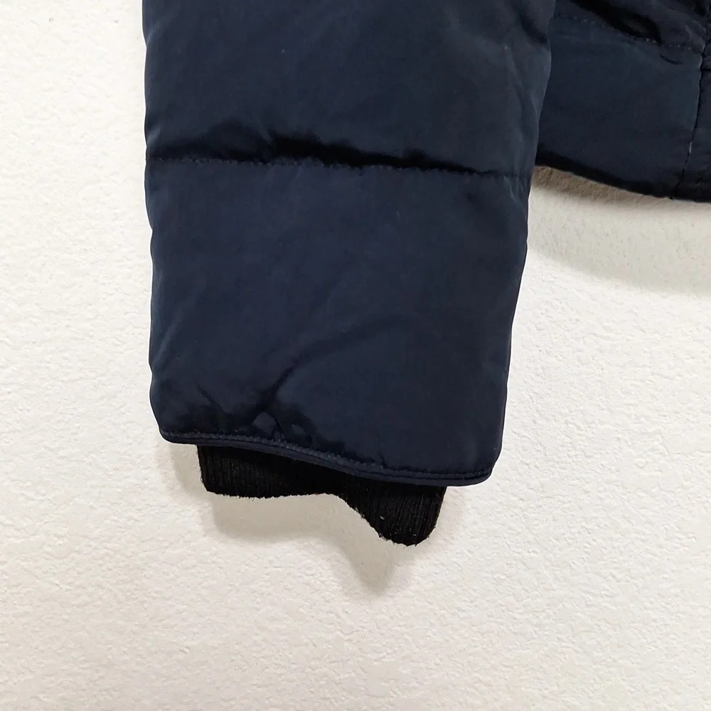 Zara Dark Blue Puffer Coat - Picture 5 of 13